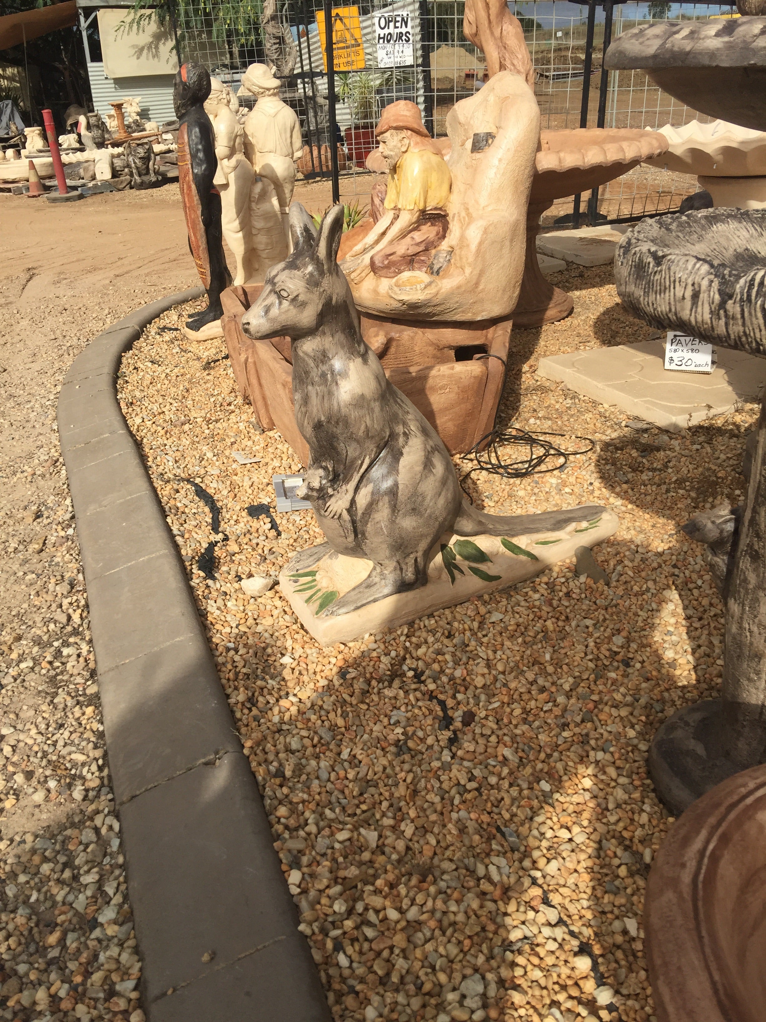 Kangaroo statue