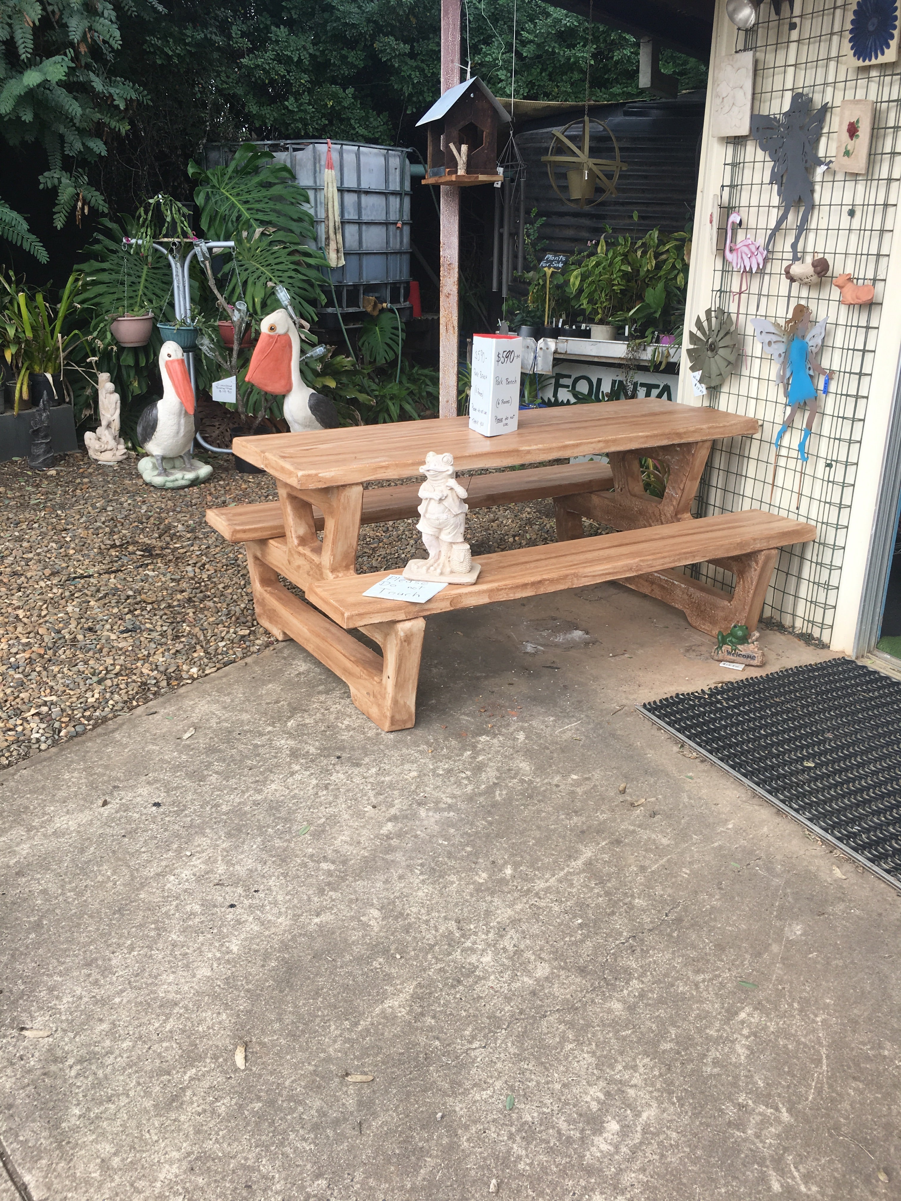 Park bench table seat